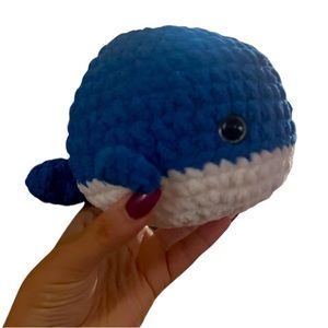 Mini whale crochet plushie